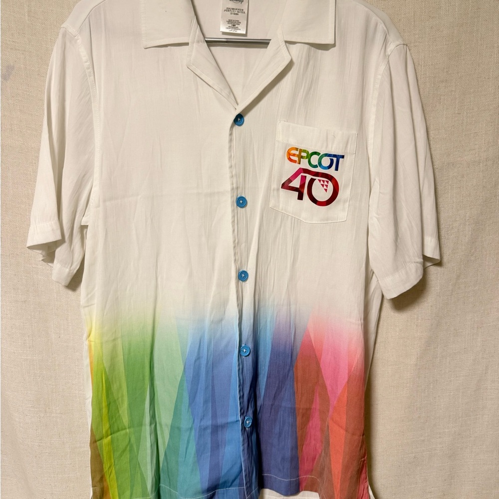 Epcot 40th Anniversary Shirt with Rainbow Gradient
